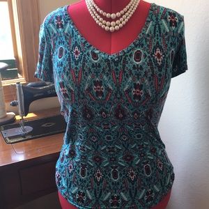 Print short sleeved T- shirt